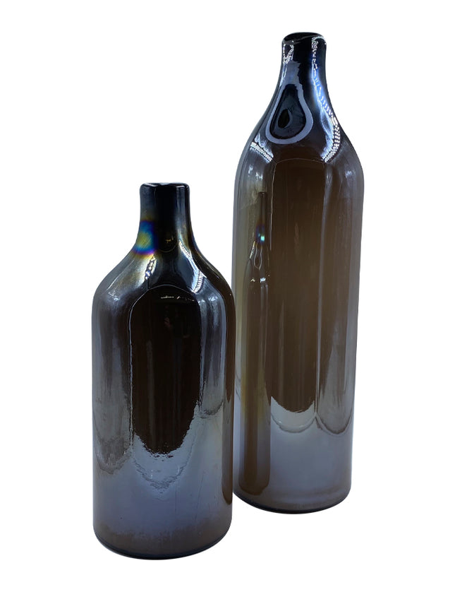 JGO JARRÓN INDONESIA 2 PZAS CHOCOLATE CORAL