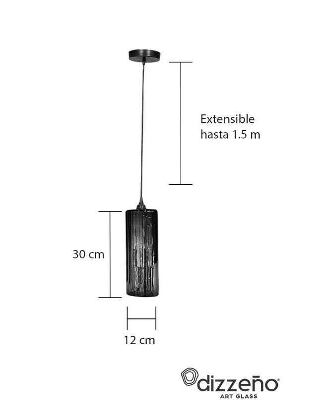 LÁMPARA CILINDRO C CHOCOLATE CROMO