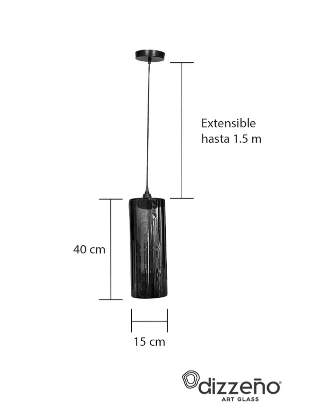 LÁMPARA CILINDRO B NEGRO MERCURIO