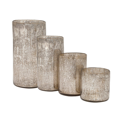 SET JARRONES CILINDROS 4 PZAS