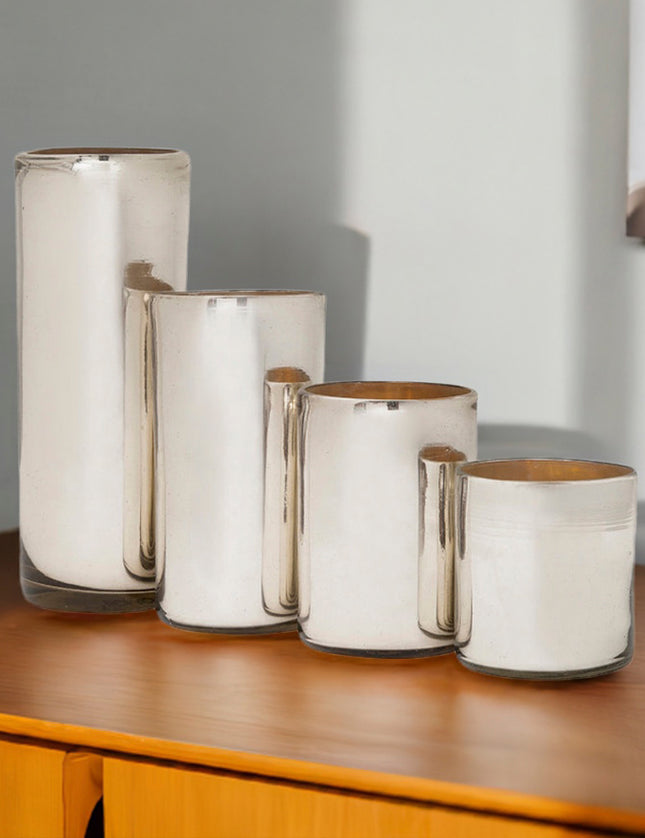 SET JARRONES CILINDROS 4 PZAS