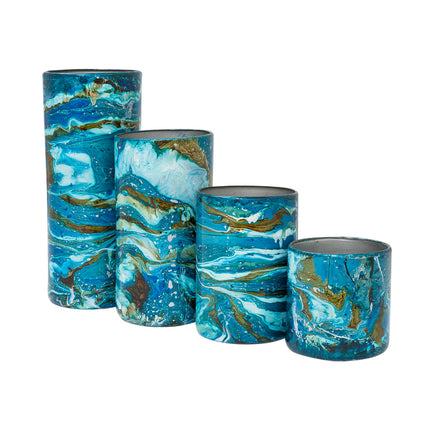 SET JARRONES CILINDROS 4 PZAS