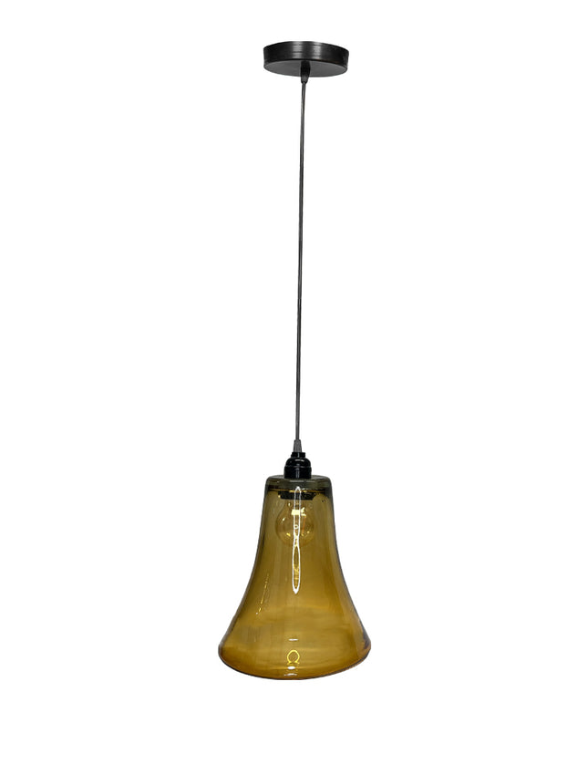 LÁMPARA CONO ÁMBAR TRASLÚCIDO