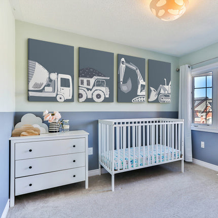 SET DE CUADROS CONSTRUCTION TRUCKS 4 PZAS