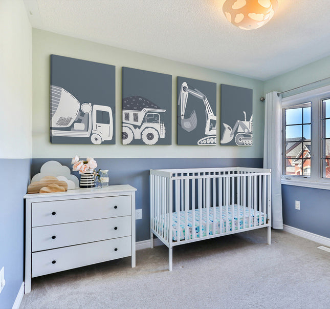 SET DE CUADROS CONSTRUCTION TRUCKS 4 PZAS