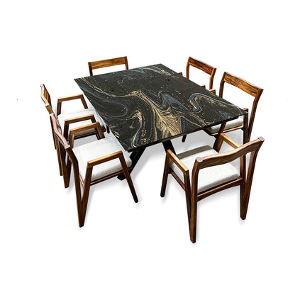 COMEDOR DENVER 120X160 CM CON 6 SILLAS DASSA