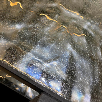 SET MESAS DE CENTRO DE METAL "CUADRANTE" 2 PZAS TERMOFORMADAS TRASLÚCIDAS