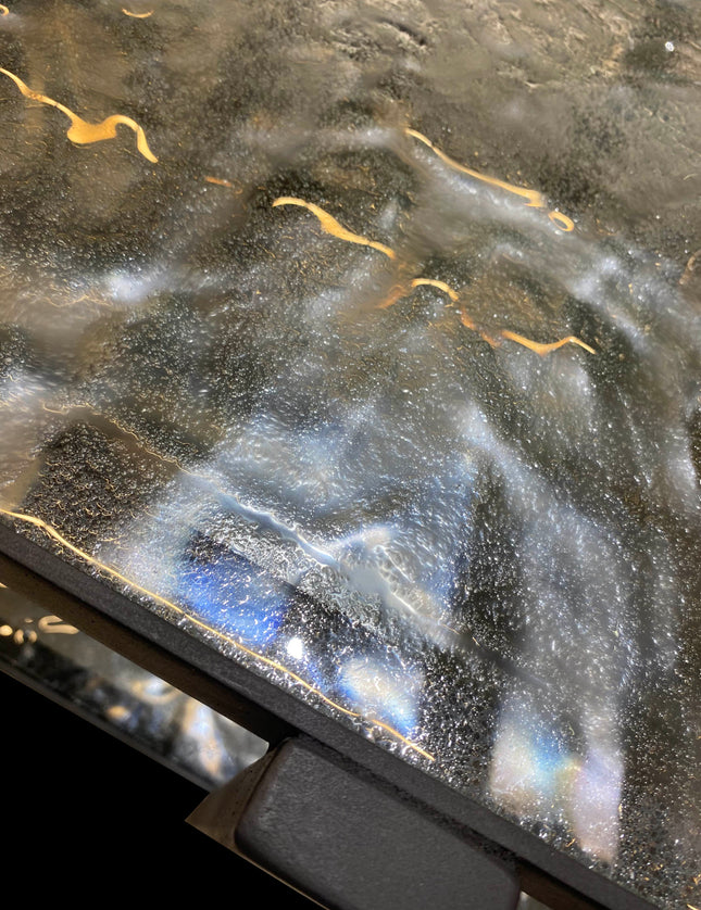 SET MESAS DE CENTRO DE METAL "CUADRANTE" 2 PZAS TERMOFORMADAS TRASLÚCIDAS