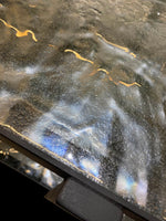 SET MESAS DE CENTRO DE METAL "CUADRANTE" 2 PZAS TERMOFORMADAS TRASLÚCIDAS