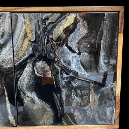 CREDENZA DE PAROTA "NATURA" ARK NOCHE PLATEADA CON ORO