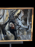 CREDENZA DE PAROTA "NATURA" ARK NOCHE PLATEADA CON ORO