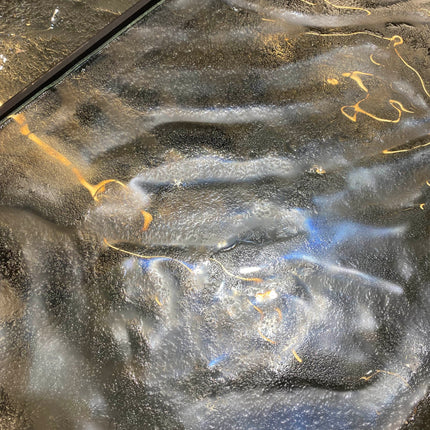 SET MESAS DE CENTRO DE METAL "CUADRANTE" 2 PZAS TERMOFORMADAS TRASLÚCIDAS