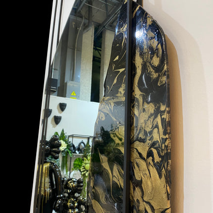 ESPEJO LUNGO RESINA ARK NOCHE DORADA + ESPEJO