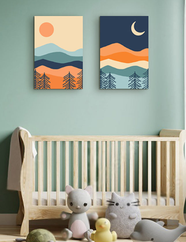 SET DE CUADROS SUNMOON 2 PZAS