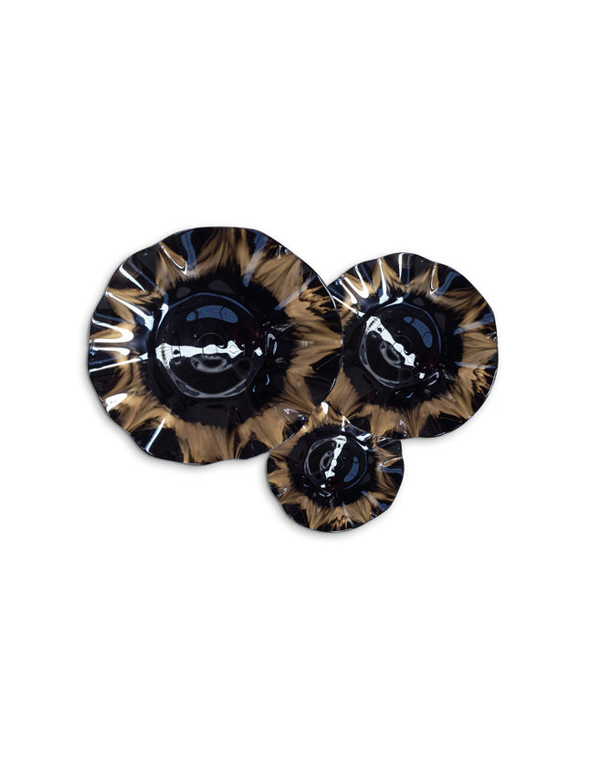 JGO PLATÓN ONDULADO DORADO DONA FONDO NEGRO