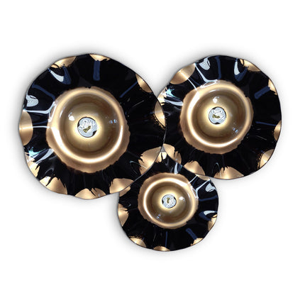 JGO PLATÓN ONDULADO NEGRO DONA FONDO DORADO