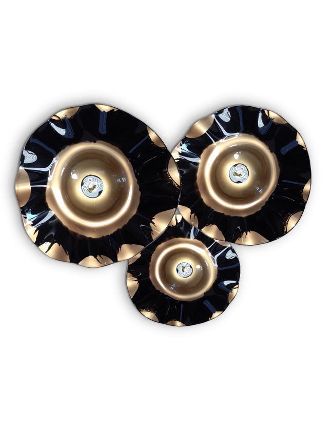 JGO PLATÓN ONDULADO NEGRO DONA FONDO DORADO