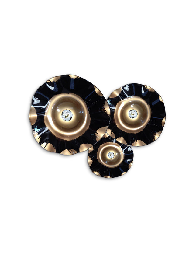 JGO PLATÓN ONDULADO NEGRO DONA FONDO DORADO