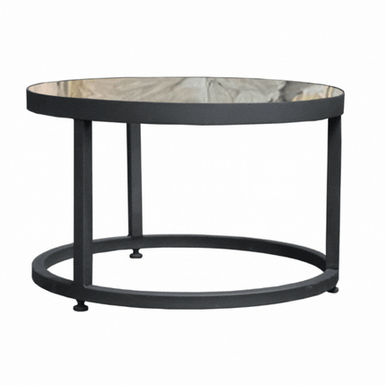 SET MESAS DE CENTRO DE METAL "MARMEL INFINITO" 2 PZAS