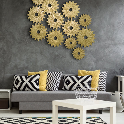 SET ENGRANES TERMOFORMADOS DORADO SÓLIDO 12 PZAS