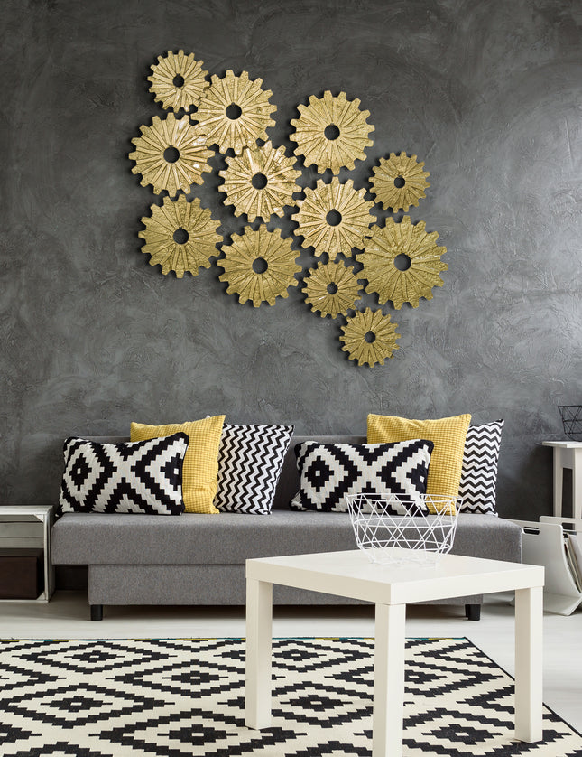 SET ENGRANES TERMOFORMADOS DORADO SÓLIDO 12 PZAS