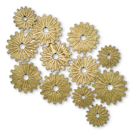 SET ENGRANES TERMOFORMADOS DORADO SÓLIDO 12 PZAS