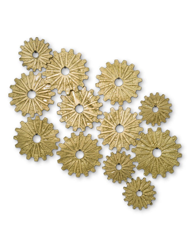 SET ENGRANES TERMOFORMADOS DORADO SÓLIDO 12 PZAS