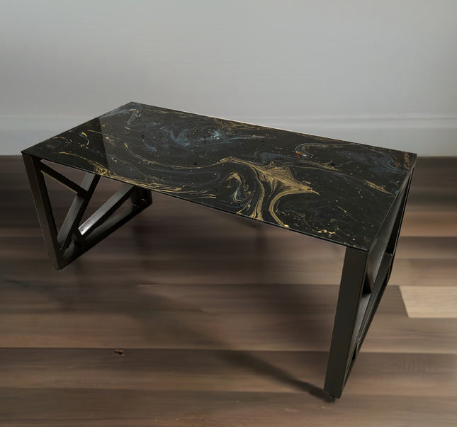 ESCRITORIO SENSEI BASE METAL NEGRO MATE