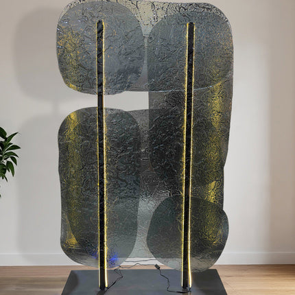 ESCULTURA FORMOTTI DOBLE NEGRO HUMO C/LUZ