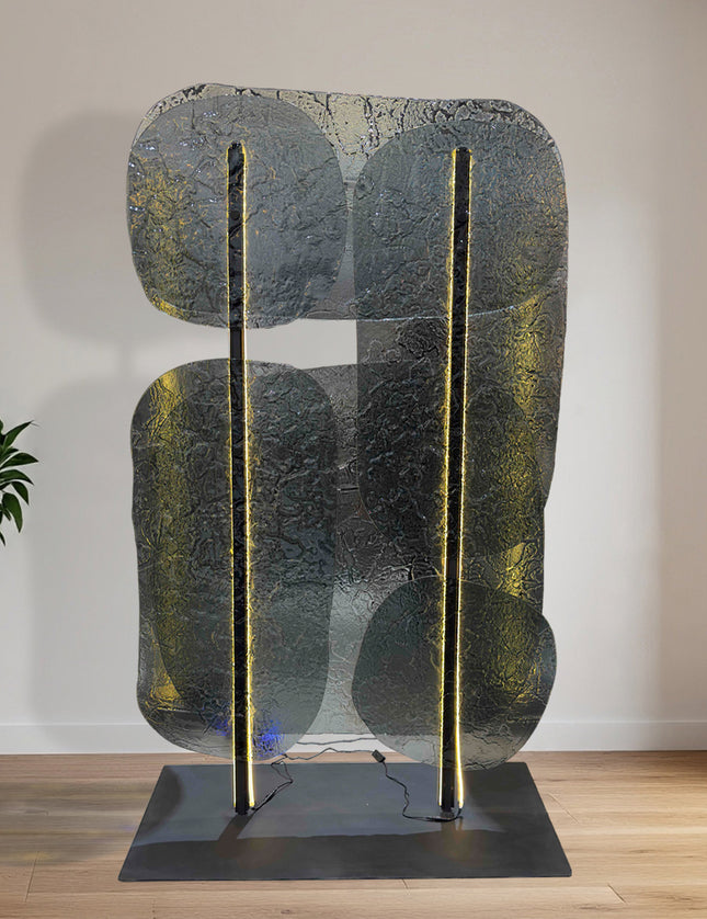 ESCULTURA FORMOTTI DOBLE NEGRO HUMO C/LUZ