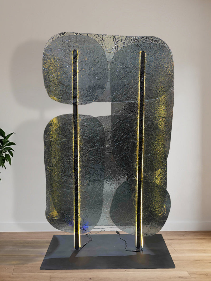 ESCULTURA FORMOTTI DOBLE NEGRO HUMO C/LUZ