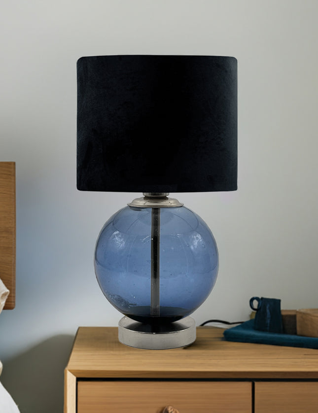 LÁMPARA ESFERA AZUL PETRÓLEO TRASLÚCIDO