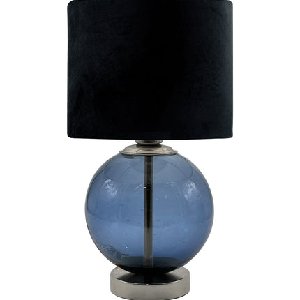 LÁMPARA ESFERA AZUL PETRÓLEO TRASLÚCIDO