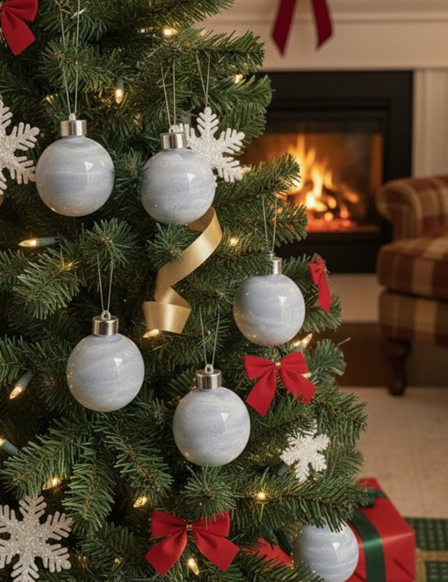 ESFERAS NAVIDEÑAS - PAQUETE DE 12 PZAS