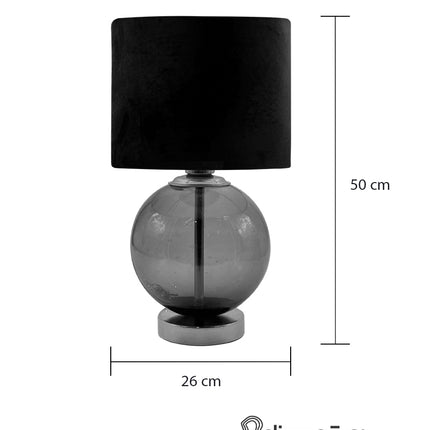 LÁMPARA ESFERA AZUL PETRÓLEO TRASLÚCIDO