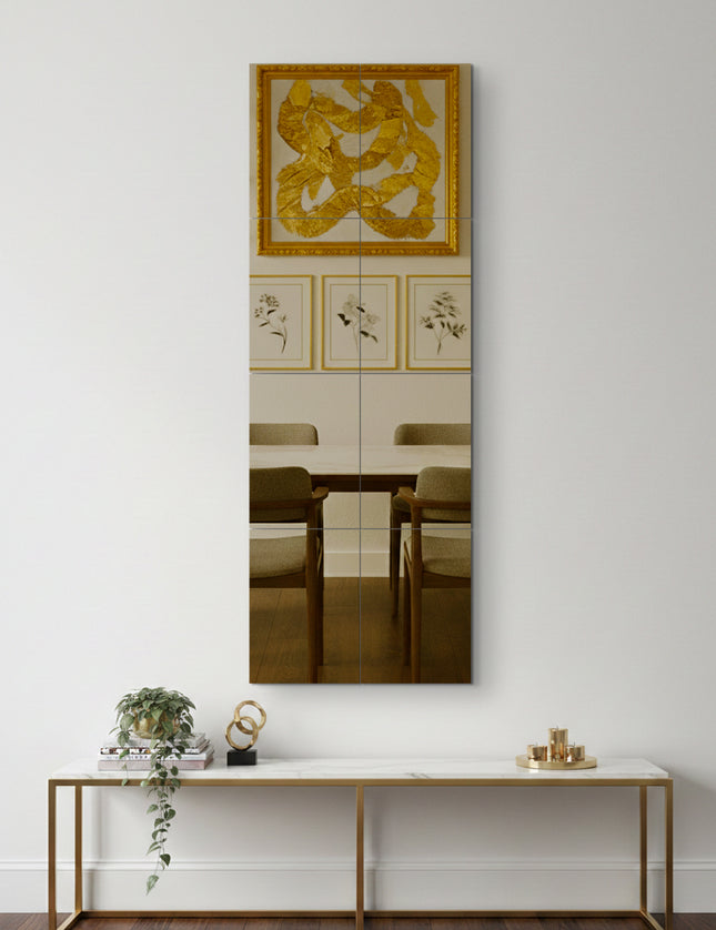 SET ESPEJOS BRONCE 8 PZAS