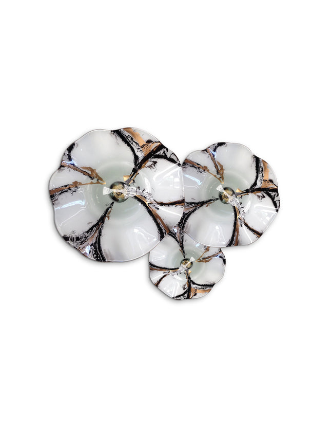 JGO PLATÓN ONDULADO DORADO FLOR CON NEGRO