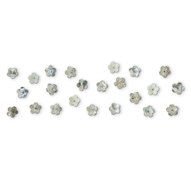 SET FLORES 23 PZ CROMO - HUESO - AVEJENTADO