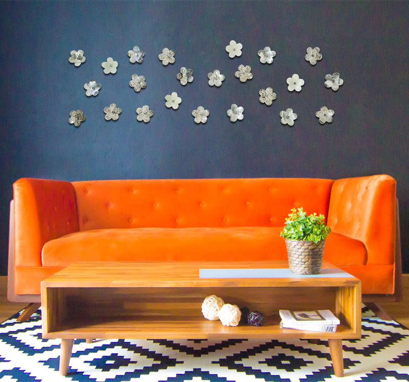 SET FLORES 23 PZ CROMO - HUESO - AVEJENTADO