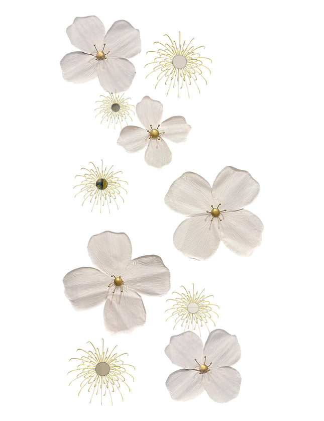 SET ESPEJOS FLORES CAMILA LAMAN 10 PZAS