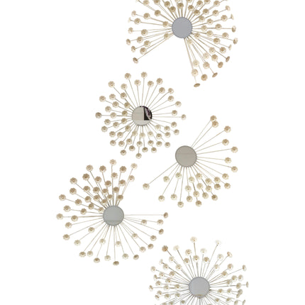 SET ESPEJOS FLORES LEÓN LAMAN 5 PZAS