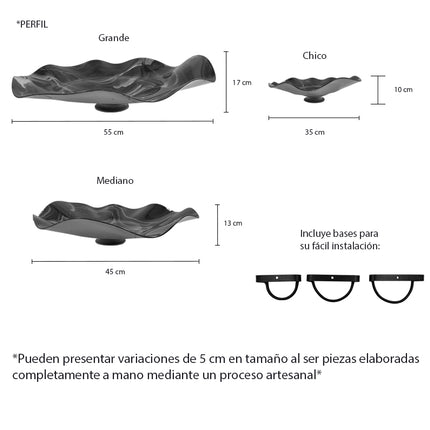 JGO PLATÓN ONDULADO PLATA SÓLIDO