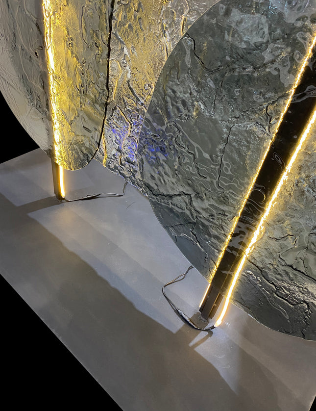 ESCULTURA FORMOTTI DOBLE NEGRO HUMO C/LUZ