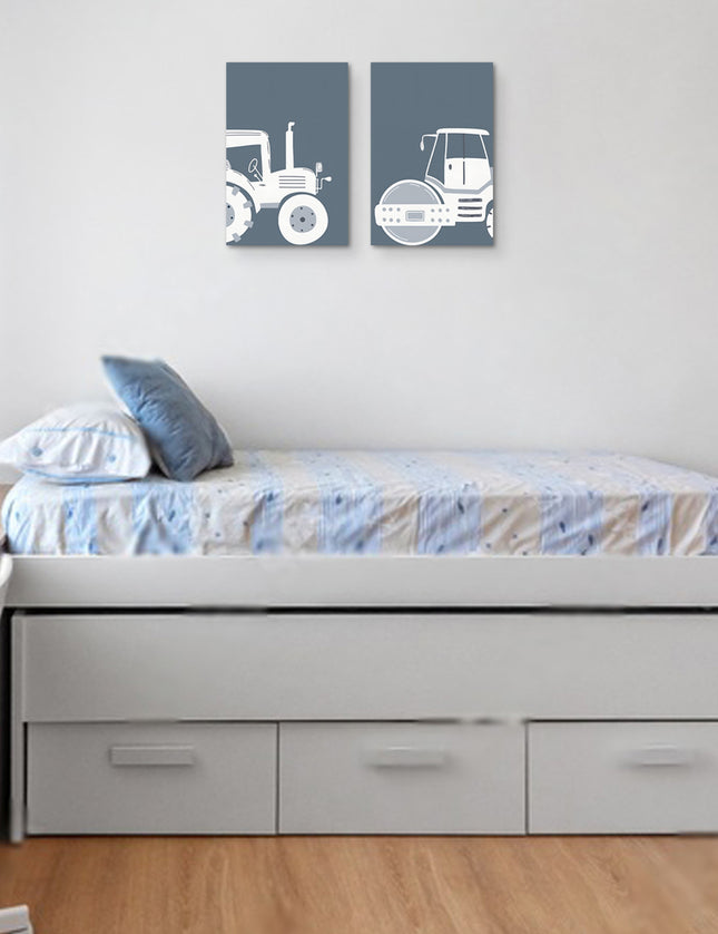 SET DE CUADROS FARM TRUCKS 2 PZAS