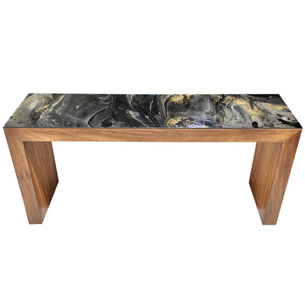 CREDENZA DE PAROTA "GRAPA" ARK NOCHE PLATEADA CON ORO