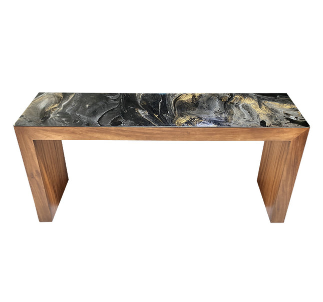 CREDENZA DE PAROTA "GRAPA" ARK NOCHE PLATEADA CON ORO