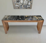 CREDENZA DE PAROTA "GRAPA" ARK NOCHE PLATEADA CON ORO