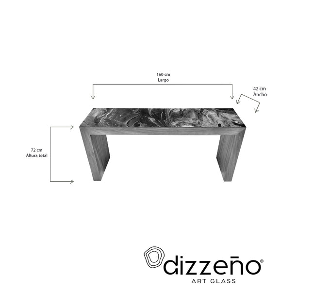 CREDENZA DE PAROTA "GRAPA" ARK NOCHE PLATEADA CON ORO