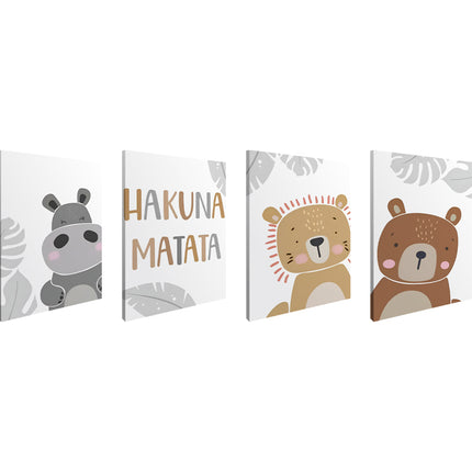 SET DE CUADROS HAKUNA 4 PZAS