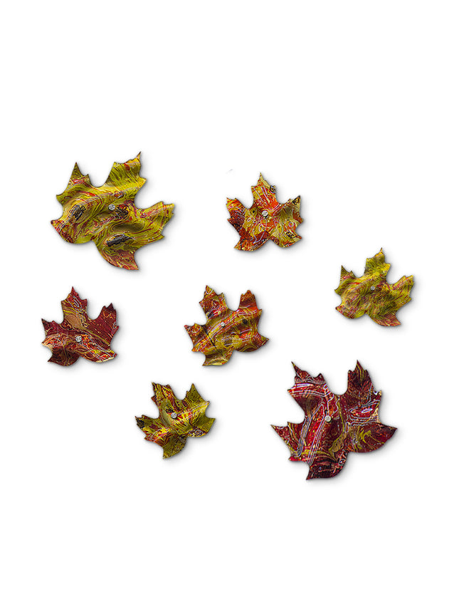 SET HOJAS MAPLE 7 PZAS
